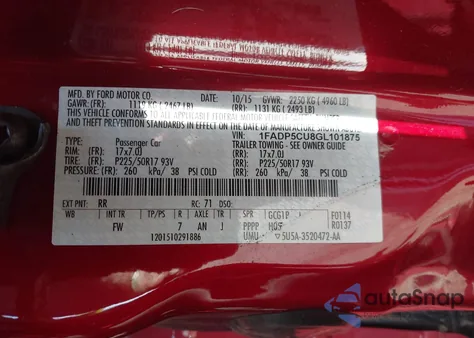 2016 Ford C-Max Energi Sel из США, поврежденный, VIN 1FADP5CU8GL101875